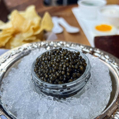 Premium Imperial Amur Caviar in a stylish jar
