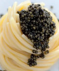 Close up of shimmering Crystal Beluga Sturgeon Caviar pearls